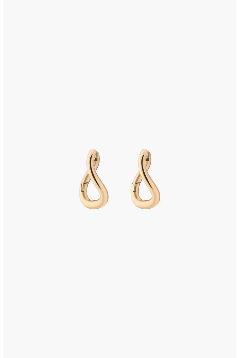 Unbreakable Curve Hoop Earrings, Main, color, Gold Plated Stainless Steel