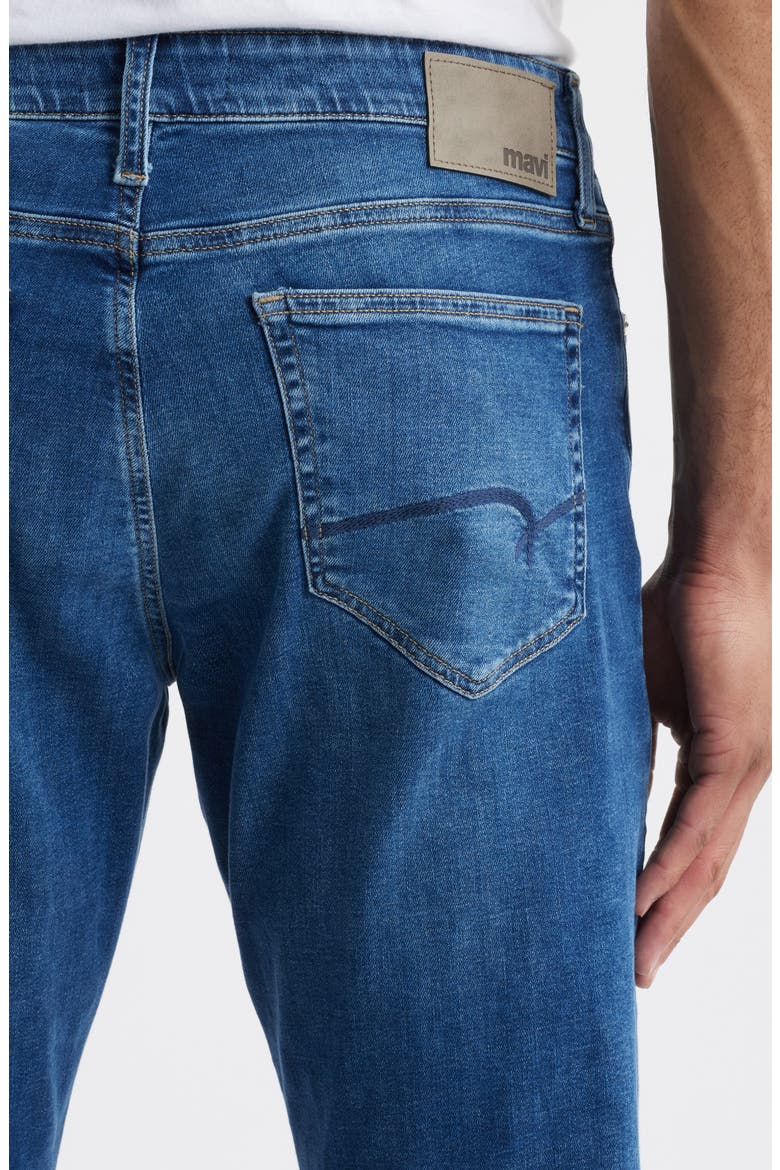 Matt Relaxed Straight Fit Jeans, Alternate, color, DARK BRUSHED FEATHER BLUE