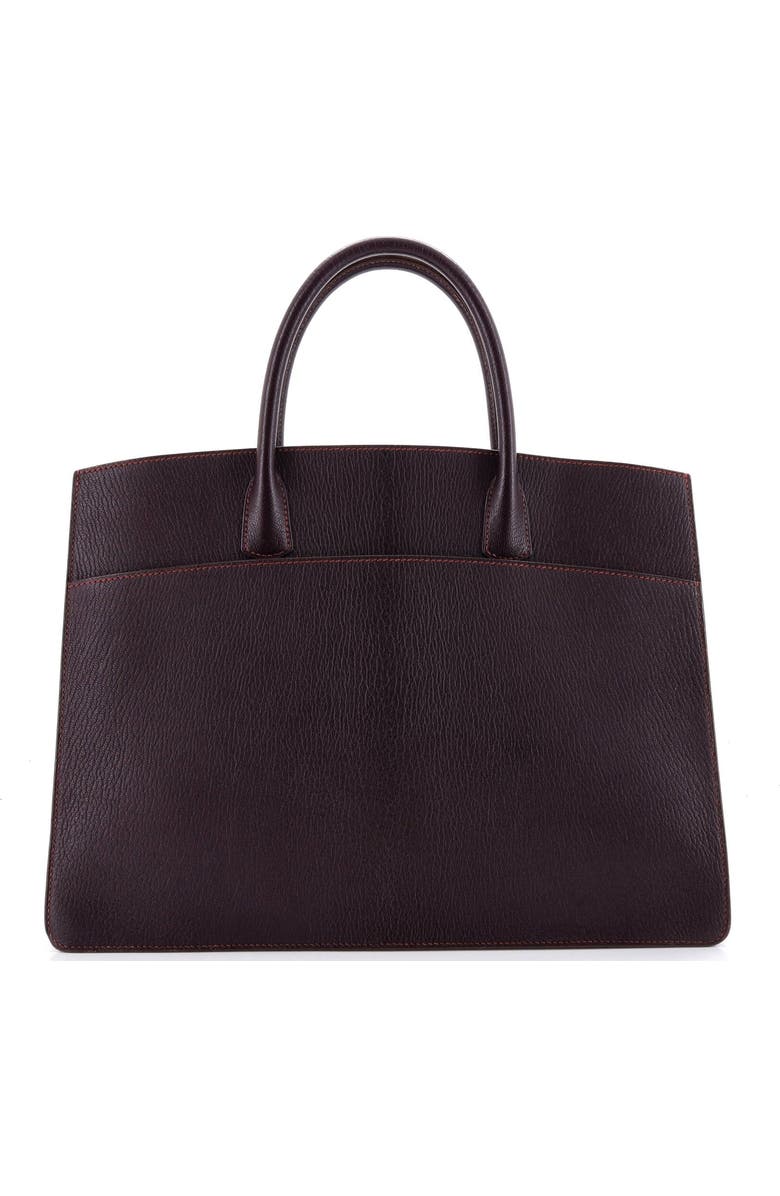 Pre-Owned Hermes White Bus Bag Leather 39, Main, color, Raisin