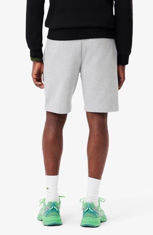 Lacoste Regular Fit Cotton Blend Sweat Shorts In Gray