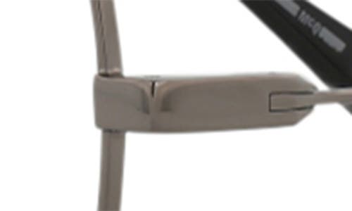 Alexander Mcqueen Mcqueen 55mm Square Optical Glasses In Ruthenium Transparent