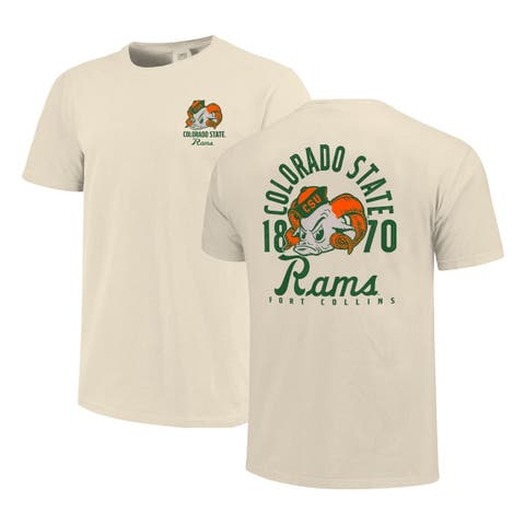 Men's Cream Colorado State Rams Comfort Colors Mascot Overlay T-Shirt