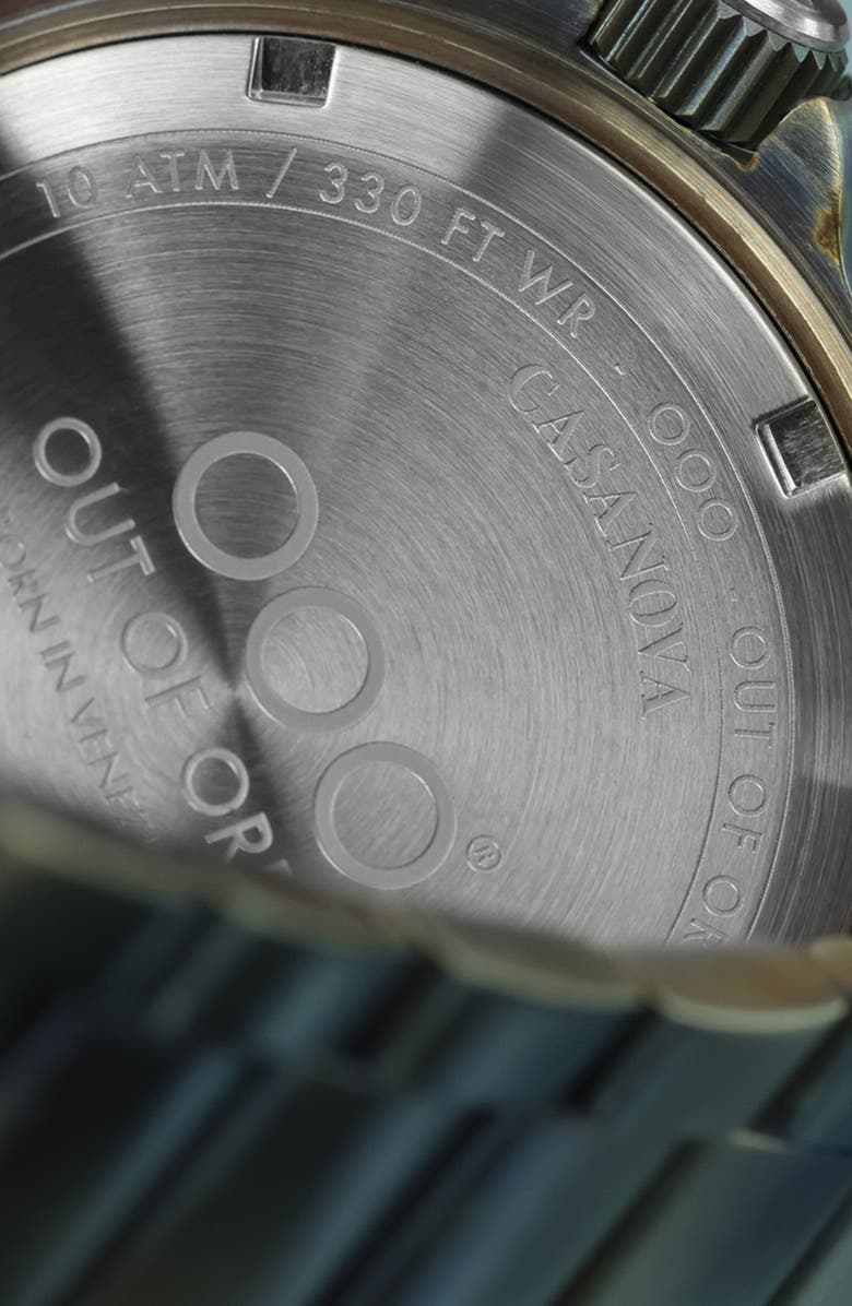 OUT OF ORDER Casanova Bracelet Watch, 44mm, Alternate, color, Olive Green