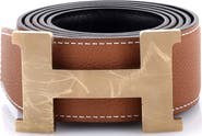 Pre-Owned Hermes Constance Reversible Belt Leather Wide