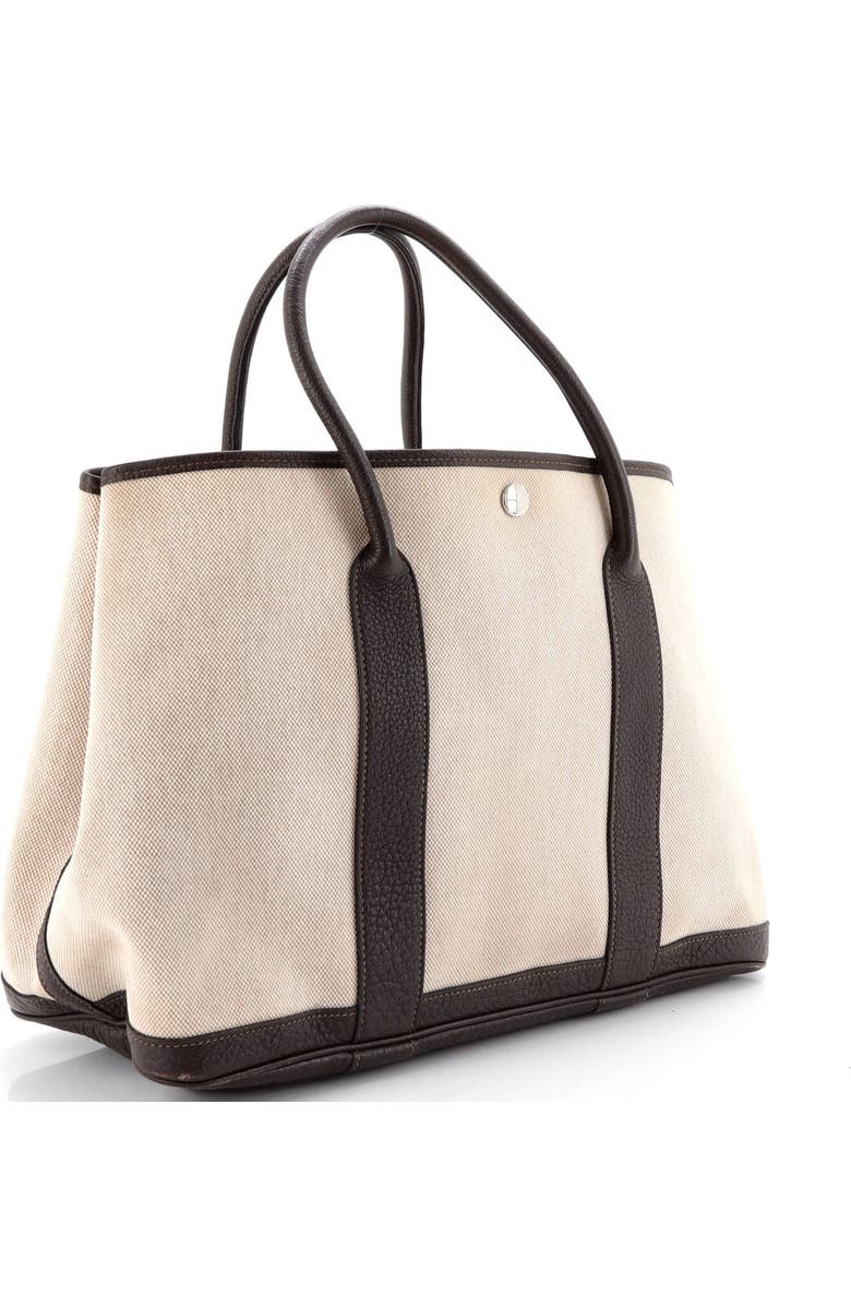 Pre-Owned Hermes Garden Party Tote Toile and Leather 36, Alternate, color, Ebene