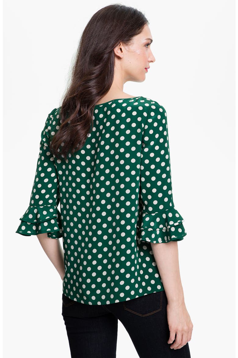 'evi' silk blouse, Alternate, color, EUCALYPTUS/ CEMENT