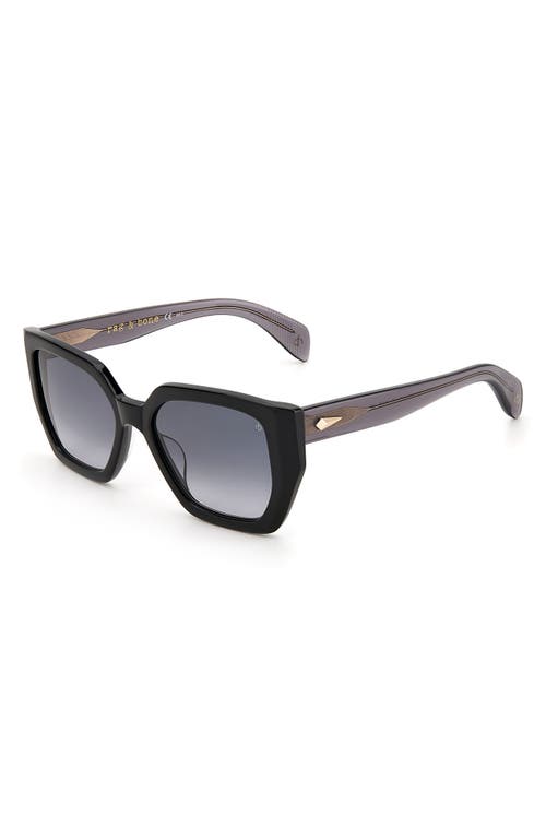 Rag & Bone 54mm Rectangular Sunglasses In Blue