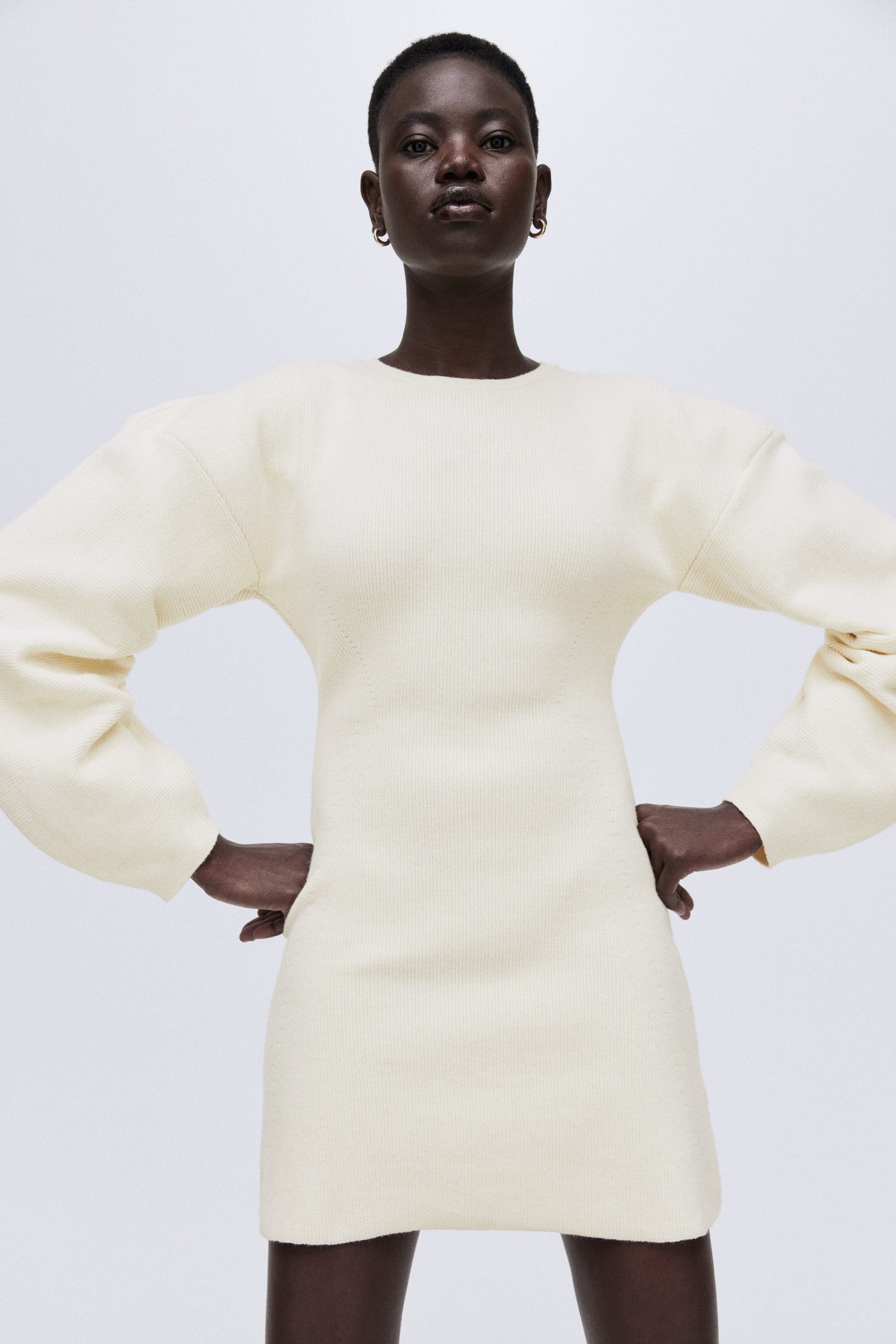 Viscose-blend Rib-knit Dress - image 2