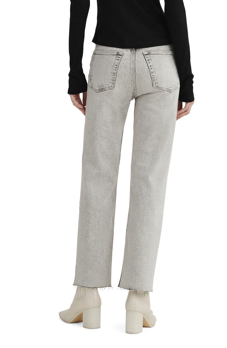 rag & bone Harlow High Waist Raw Hem Ankle Straight Leg Jeans, Alternate, color,