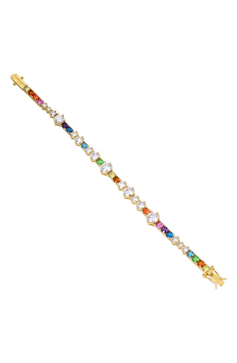 Kurt Geiger London Geometric Cubic Zirconia Tennis Bracelet, Alternate, color, 