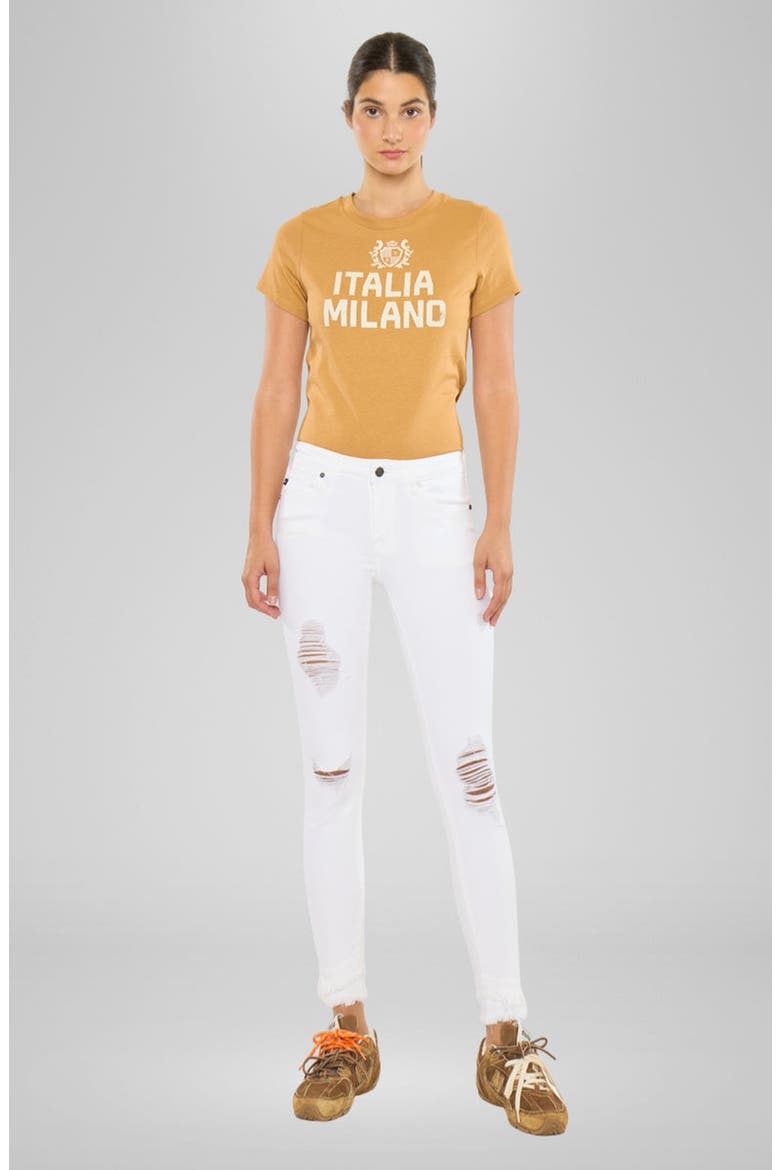 Lana Mid Rise Ankle Skinny Stretch Jeans, Alternate, color, White