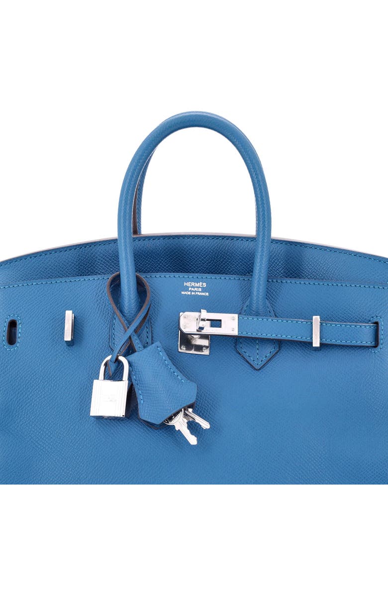 Pre-Owned Hermes Birkin Handbag Blue Epsom with Palladium Hardware 25, Alternate, color, Mykonos