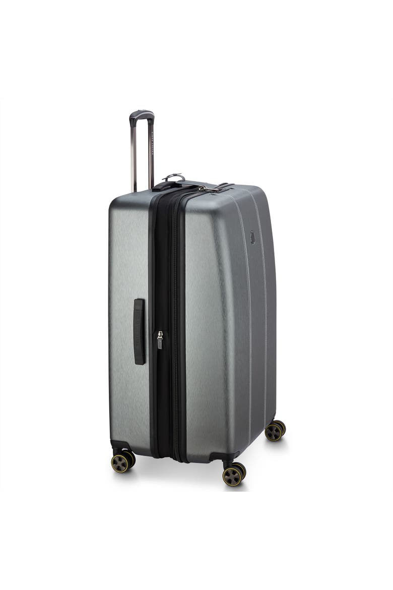 Cadence Hardside Expandable 28" Large Checked Spinner Luggage, Alternate, color, Brushed Silver