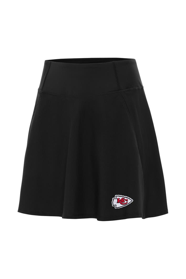 Women's Antigua Black Kansas City Chiefs Chip Skort, Main, color, Black