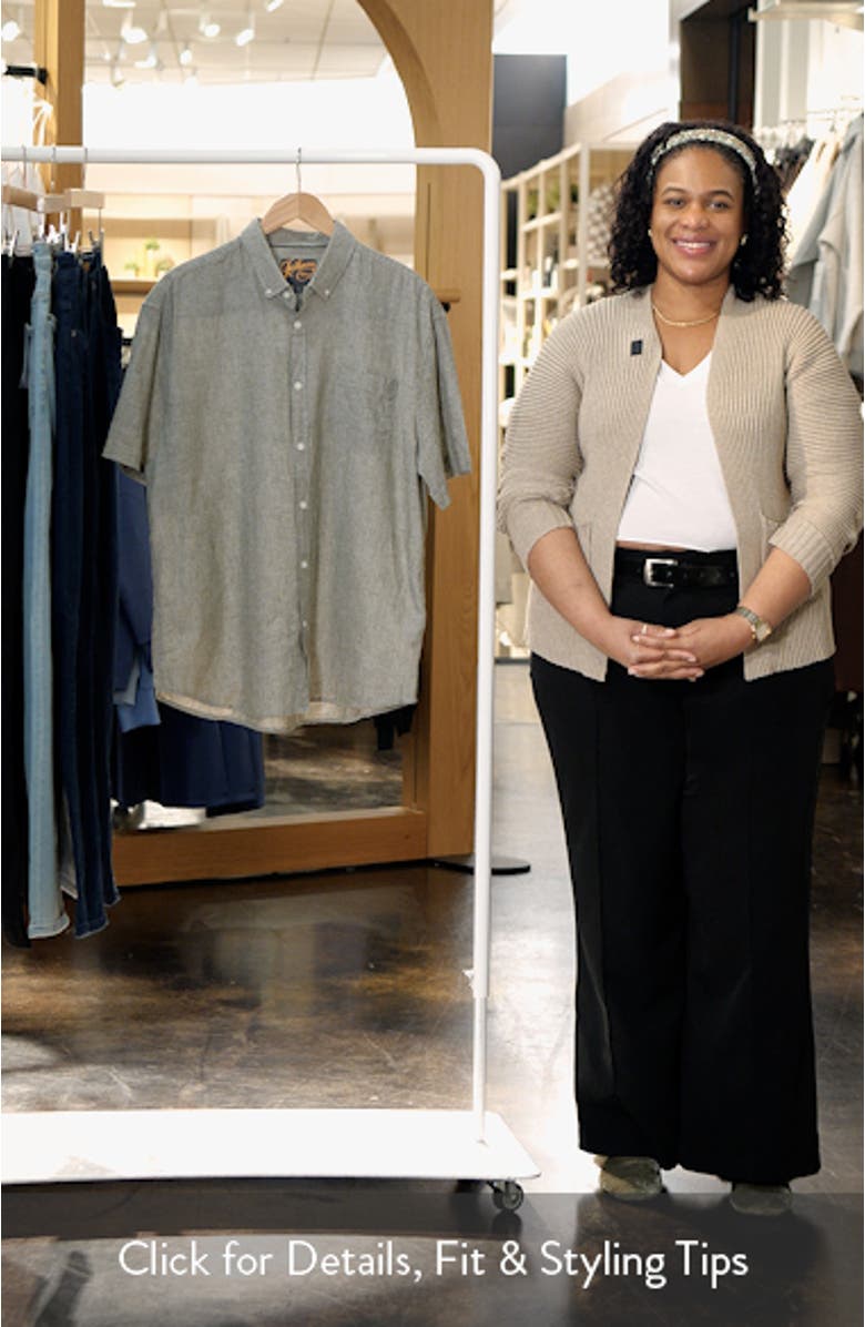 Tahiti Short Sleeve Linen Blend Button-Down Shirt, sales video thumbnail