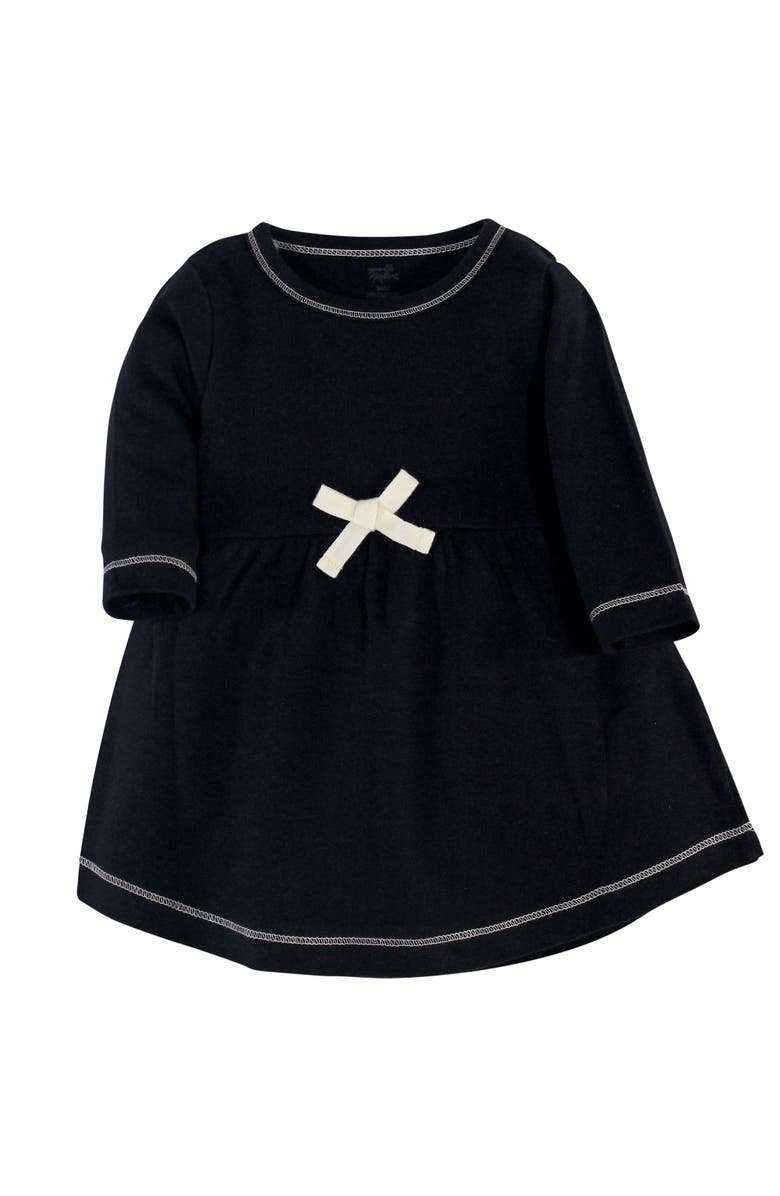 Touched by Nature Comfortable Organic Long-Sleeve Dress 2 Pack, Alternate, color, Black Red Heart