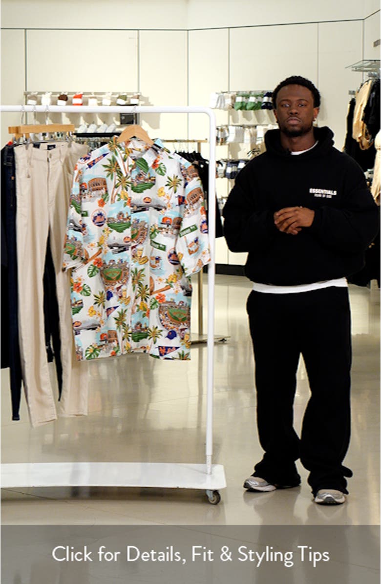 Men's Reyn Spooner White New York Mets Scenic Button-Up Shirt, sales video thumbnail