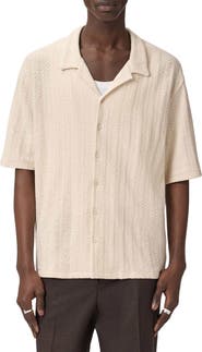 AllSaints Trace Textured Cotton Camp Shirt