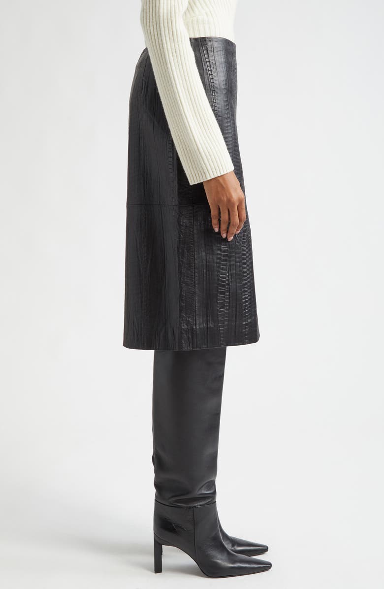 Róhe Leather Pencil Skirt, Alternate, color,