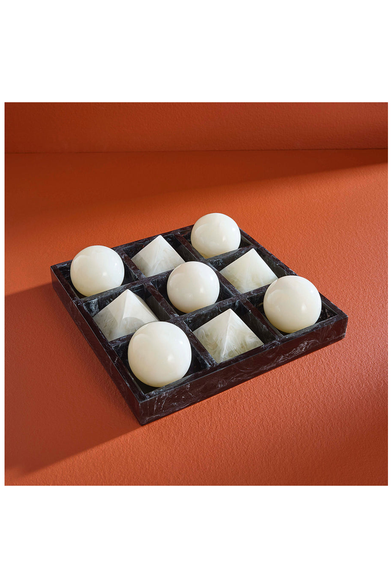 Como Tic-Tac-Toe Set, Alternate, color, Black / White