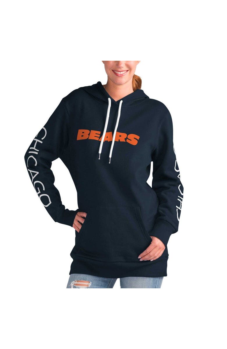 G-III 4HER BY CARL BANKS Women's G-III 4Her by Carl Banks Navy Chicago Bears Extra Inning Pullover Hoodie, Main, color, Navy