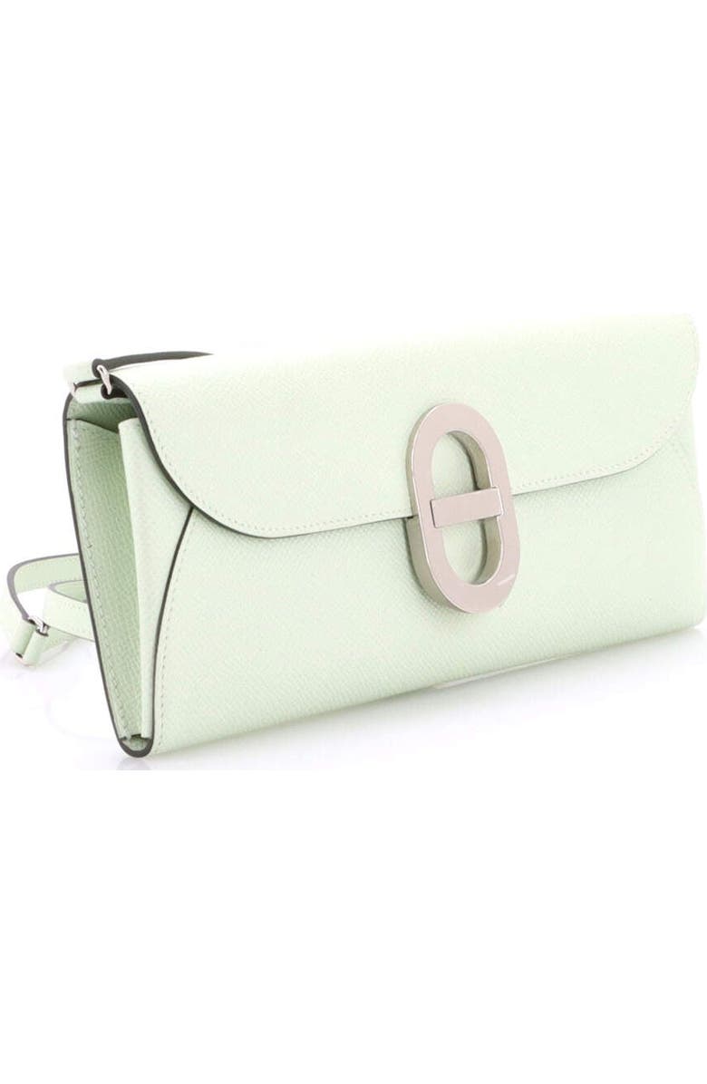 Pre-Owned Hermes Chaine d'Ancre To Go Wallet Epsom, Alternate, color, Vert Peppermint