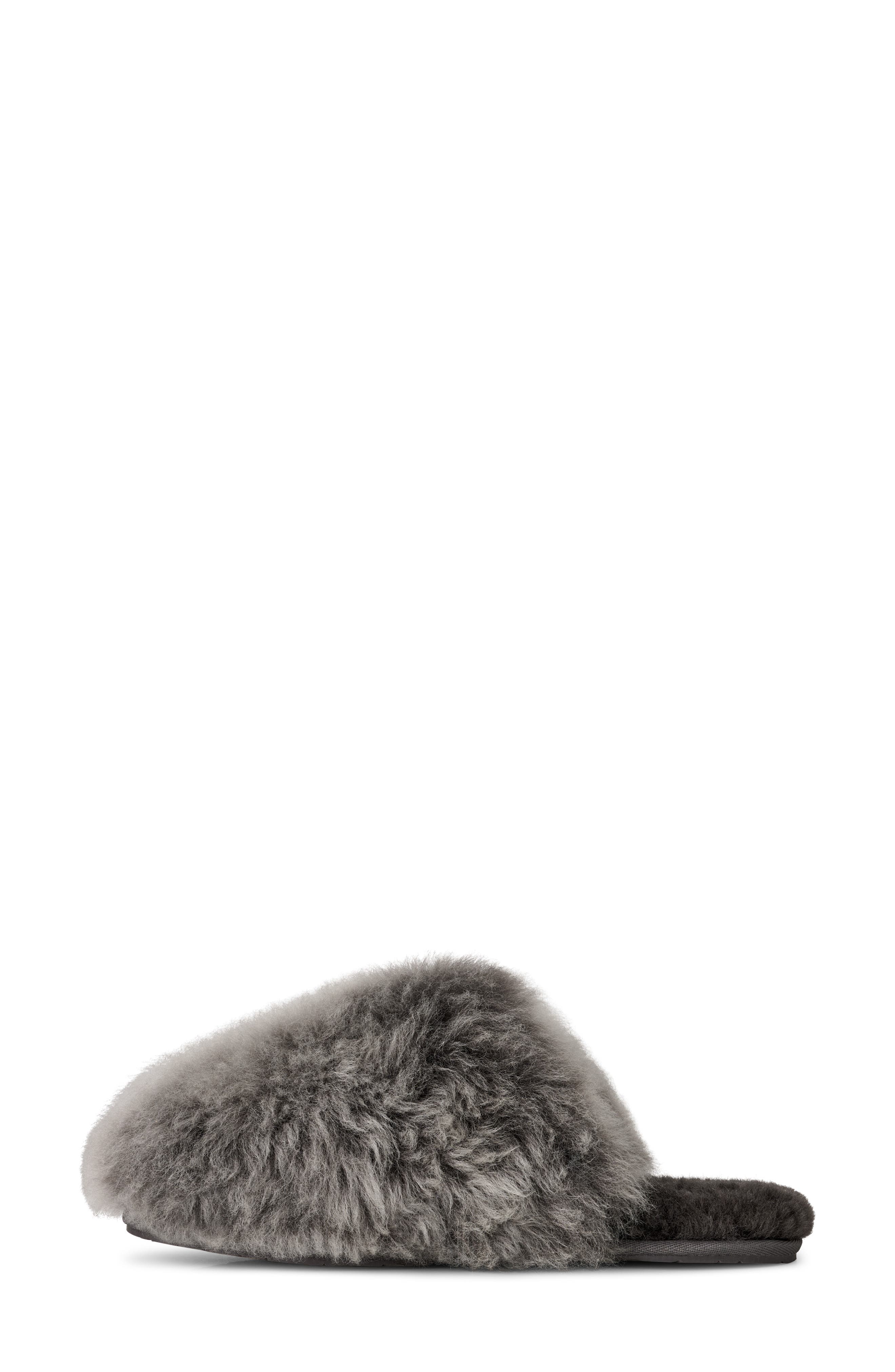 UGG<sup
®</sup
 Scuffette Chalet Genuine Sheepskin Slipper, Alternate, color, Charcoal