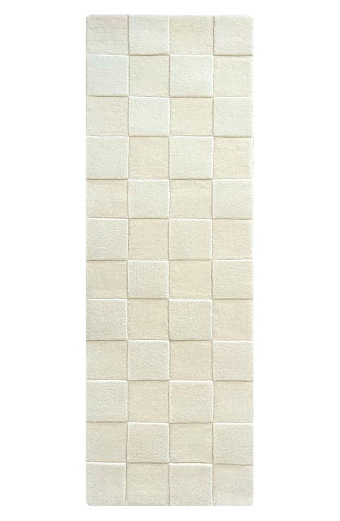 Checkerboard Wool Rug