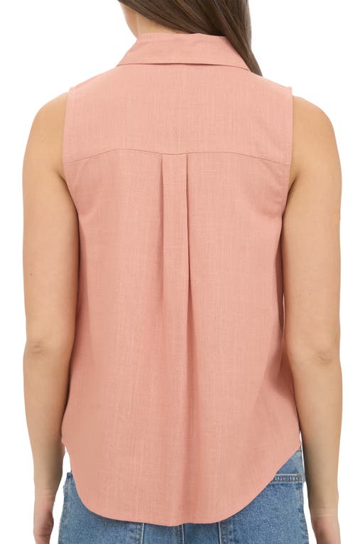 BLU PEPPER BLU PEPPER SLEEVELESS BUTTON-UP SHIRT