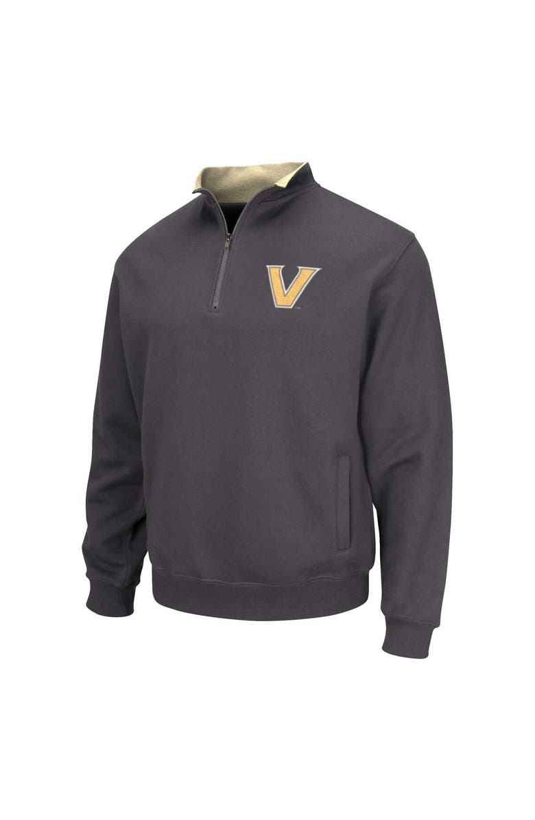 COLOSSEUM Men's Colosseum Charcoal Vanderbilt Commodores Tortugas Quarter-Zip Jacket, Alternate, color, Charcoal