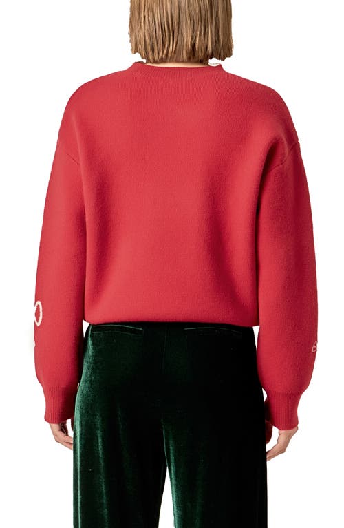 English Factory Manhattan Cocktail Sweater In Red