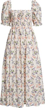 Hill House Home The Scarlett Smocked Midi Dress