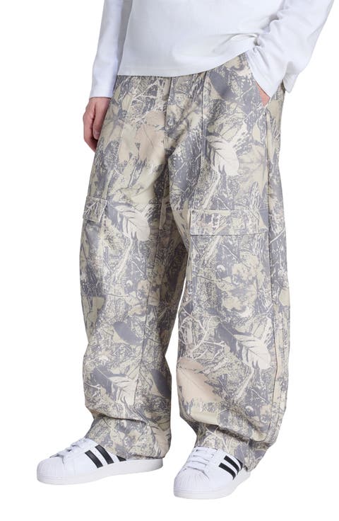 Originals Loose Fit Leaf Print Canvas Cargo Pants