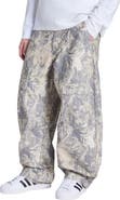 adidas Originals Loose Fit Leaf Print Canvas Cargo Pants