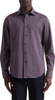 Bugatchi Jimmy OoohCotton® Check Button-Up Shirt