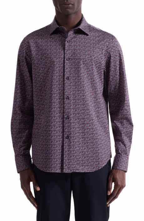 Bugatchi Jimmy OoohCotton® Check Button-Up Shirt