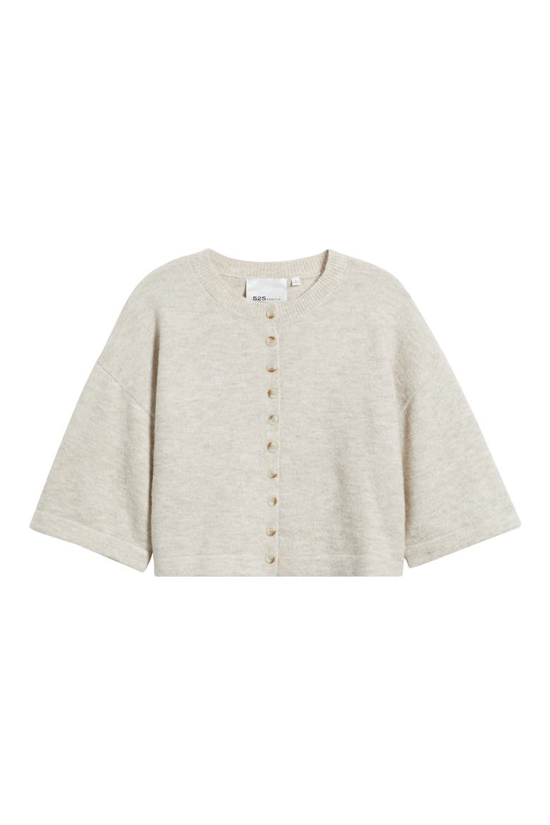 Cassidy Three Quarter Sleeve Cardigan, Alternate, color, CASHEW HEATHER