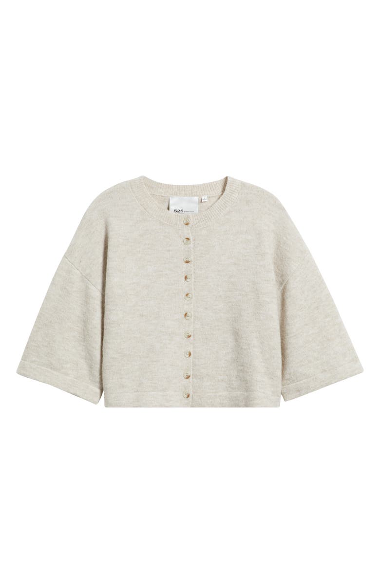 525 america Cassidy Three Quarter Sleeve Cardigan, Alternate, color, Cashew Heather