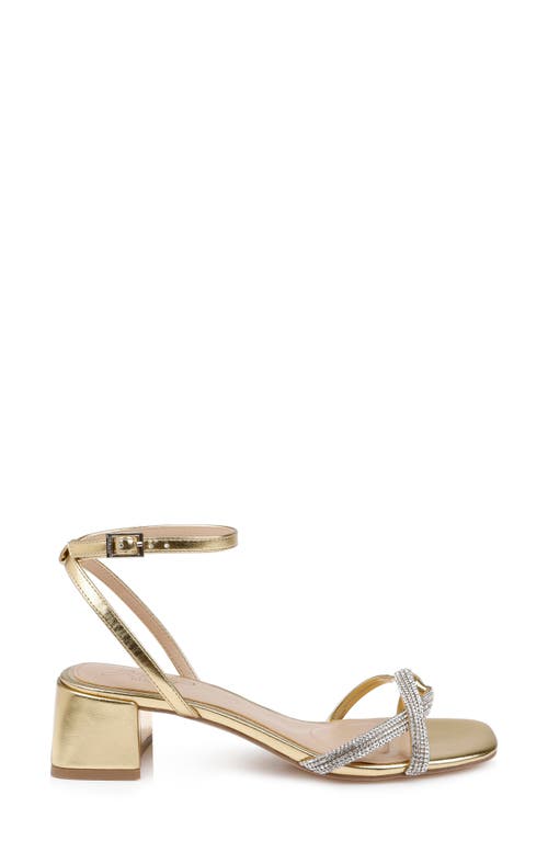 Jewel Badgley Mischka Fern Ankle Strap Sandal In Gold