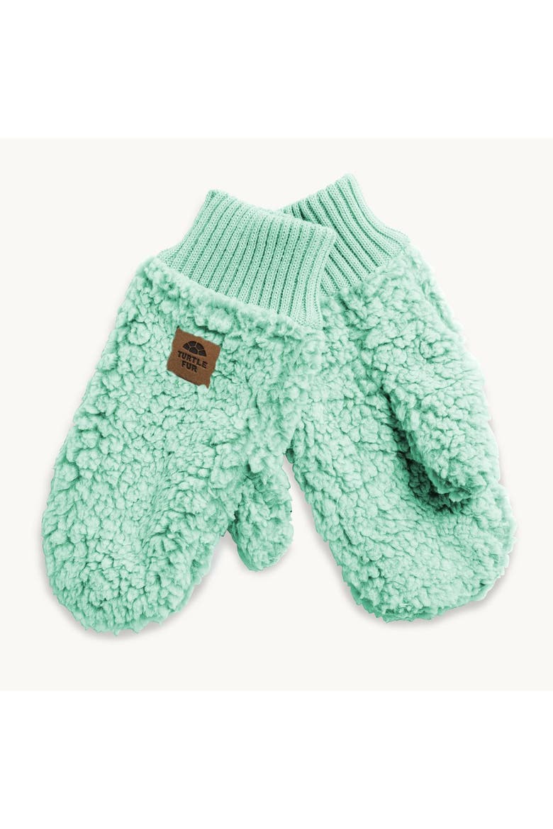 High Pile Fleece Freestyle Mittens, Main, color, Mint Crush