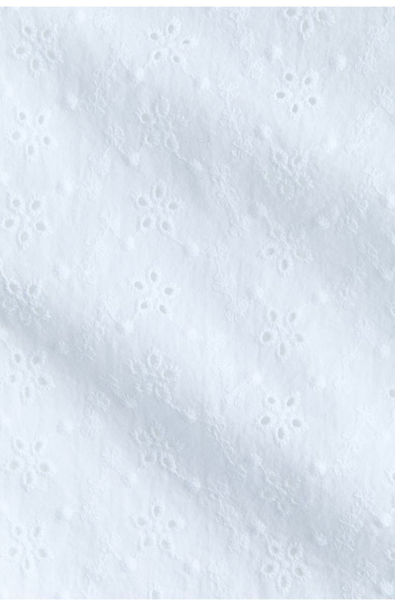 H&M Broderie Anglaise Trousers, Alternate, color, White