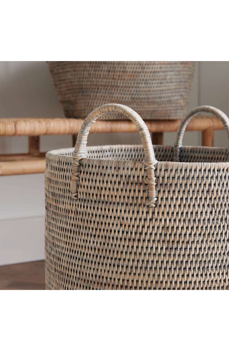 Napa Home & Garden Burma Rattan Orchard Decorative Baskets Set of 2, Alternate, color, Gray