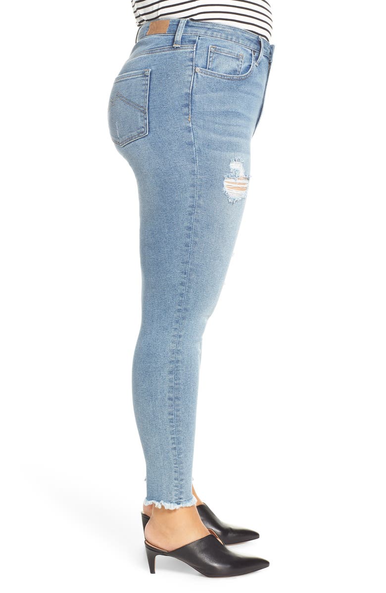 MAXSTUDIO Indigo Perfect Vintage Core Ripped High Waist Skinny Jeans, Alternate, color, 