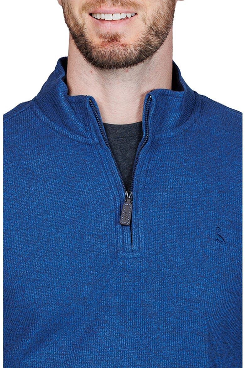 Quarter Zip Cozy Knit Pullover, Alternate, color, OASIS BLUE HEATHER