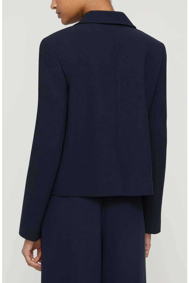 Patch Pocket Double Face Stretch Wool Jacket, Alternate, color, INK