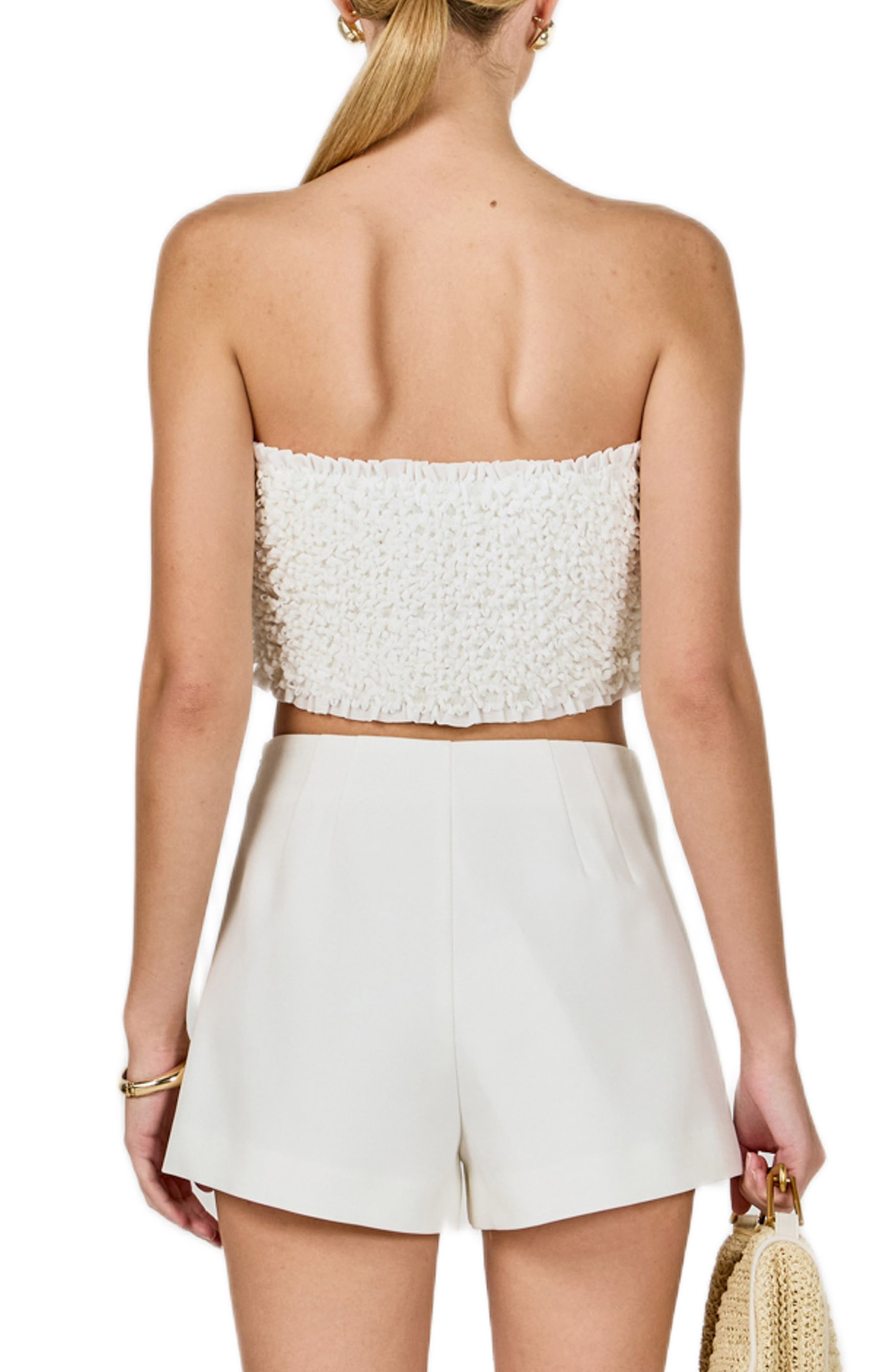 Smocked Crop Tube Top - image 2