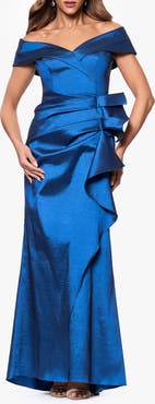 Xscape Evenings Off the Shoulder Taffeta Gown