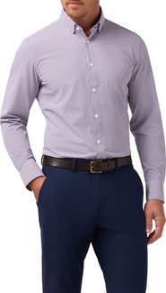 Mizzen+Main Leeward Trim Fit Plaid Performance Button-Up Shirt