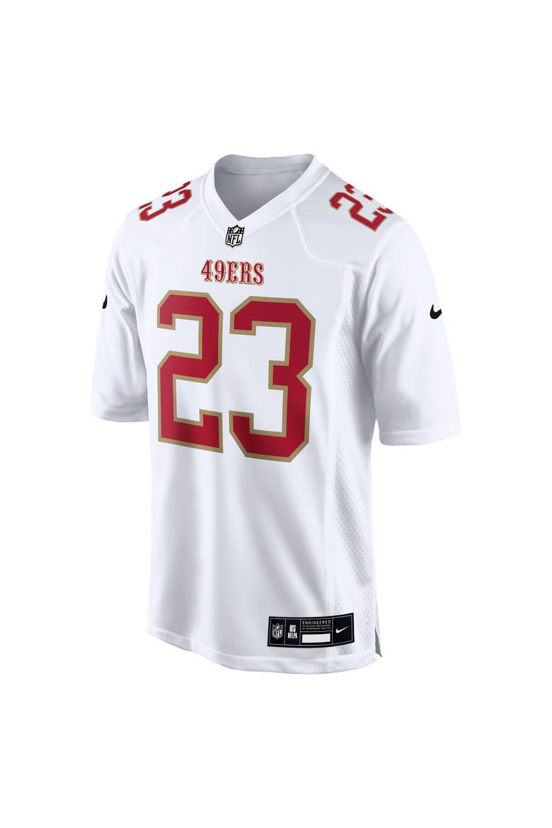 Men's Nike Christian McCaffrey Tundra White San Francisco 49ers Fashion Game Jersey, Alternate, color, White