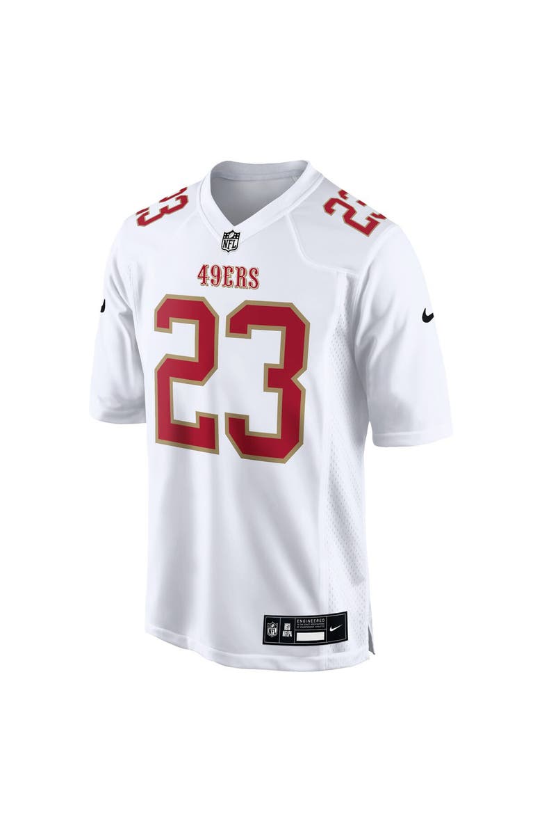 Nike Men's Nike Christian McCaffrey Tundra White San Francisco 49ers Fashion Game Jersey, Alternate, color, White